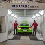 Car Painting Work in Paint Booth