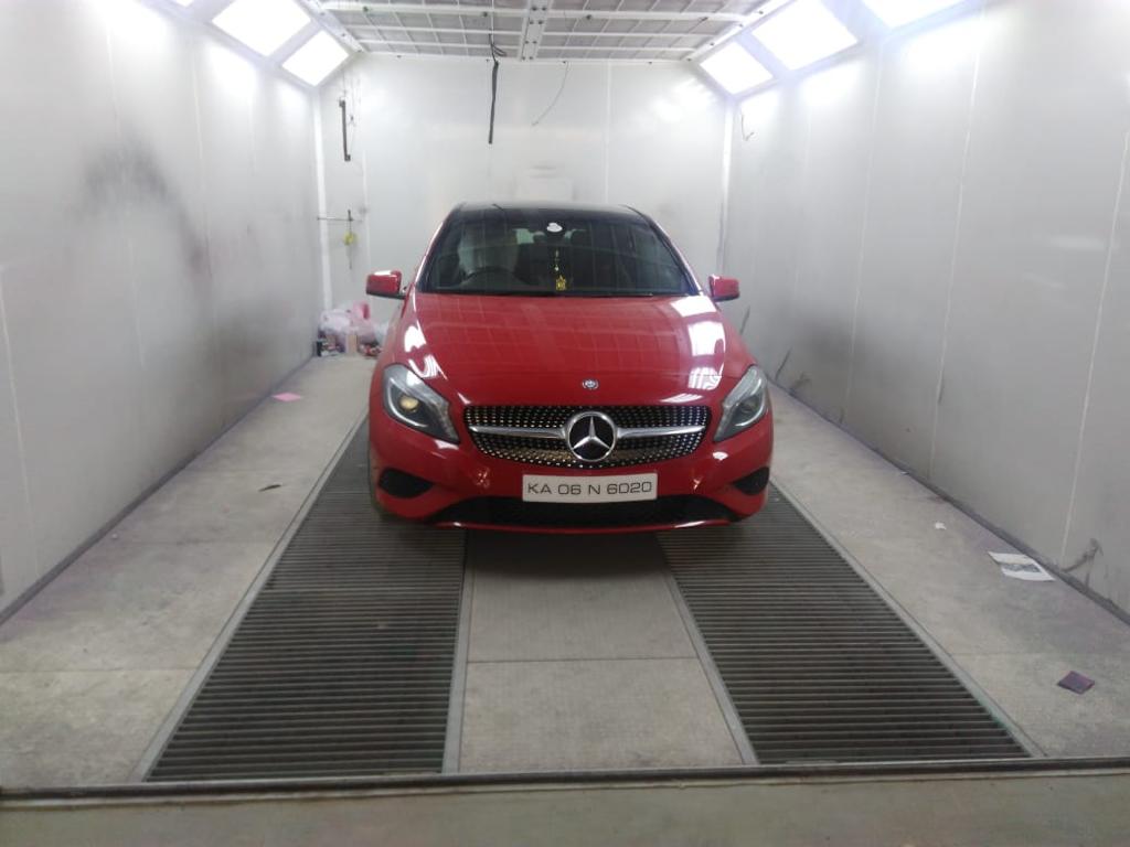 Car Painting Work in Paint Booth