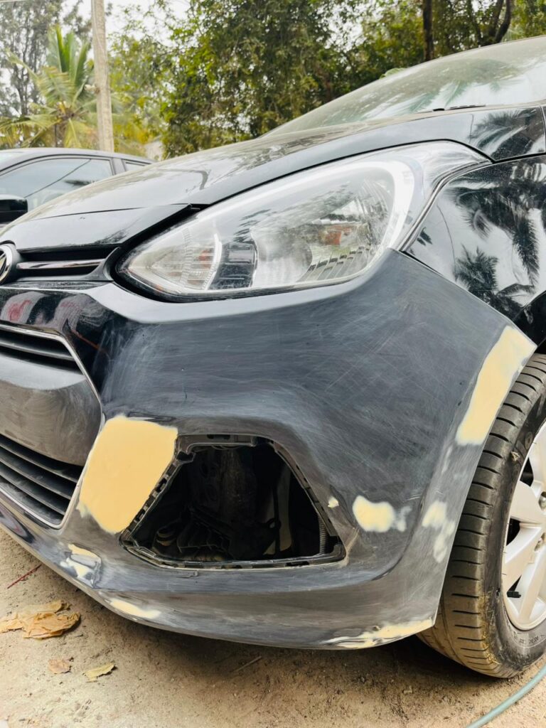 Bumper repair and painting
