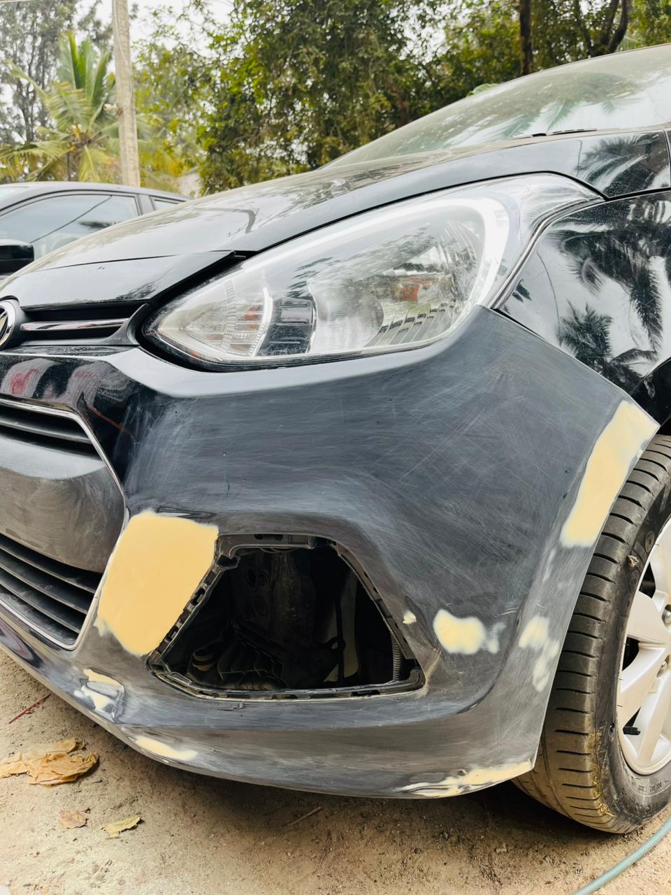 Bumper repair and painting