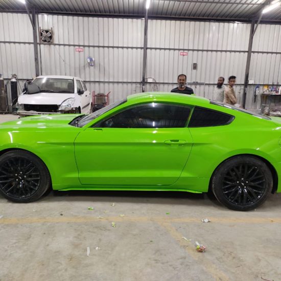 Car Painting Work in Paint Booth